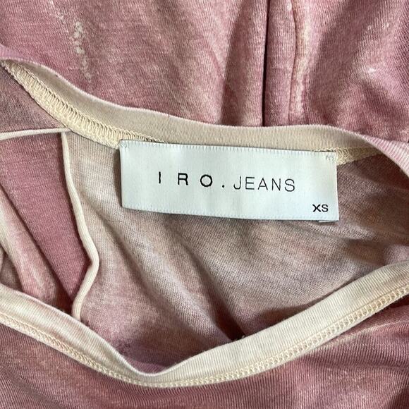 IRO  JEANS TIE DYE OPEN BACK‎ WITH BOW TIE T-SHIRT SIZE XS - Picture 5 of 7